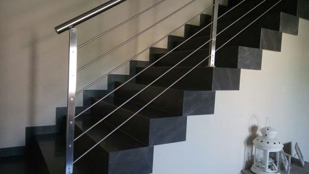 Staircases in marble granite and natural stone